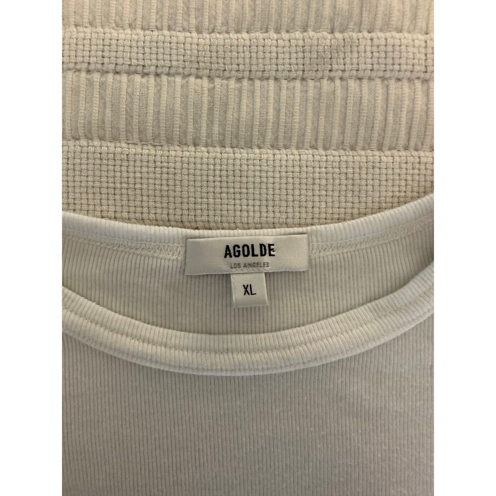 Agolde XL Ribbed Short-Sleeve Tee - Picture 3 of 3